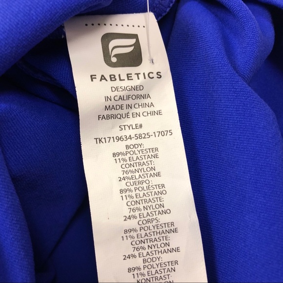 Fabletics Hazel Tank Top Cross Back Yoga Blue - Picture 7 of 10